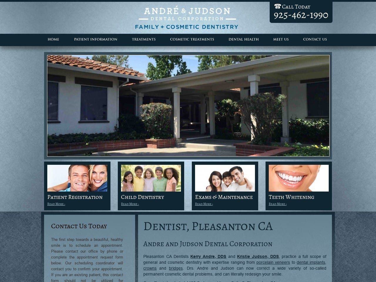 Pleasanton Smiles Website Screenshot from pleasantonsmiles.com