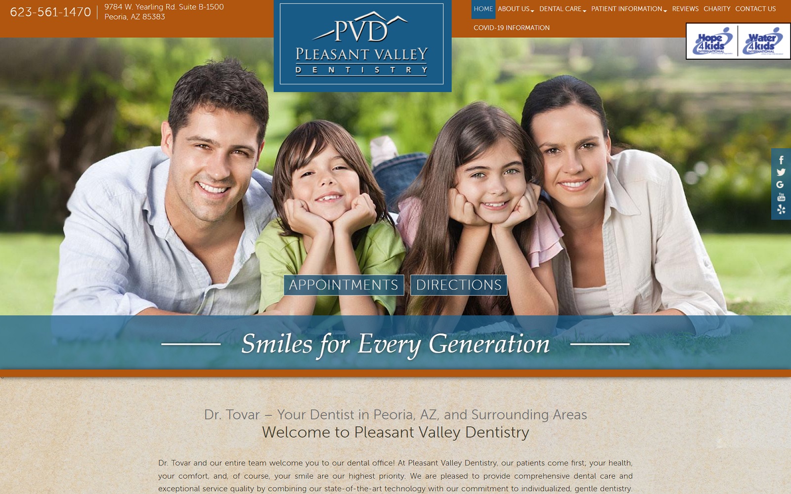 pleasantvalleydentistry.com screenshot