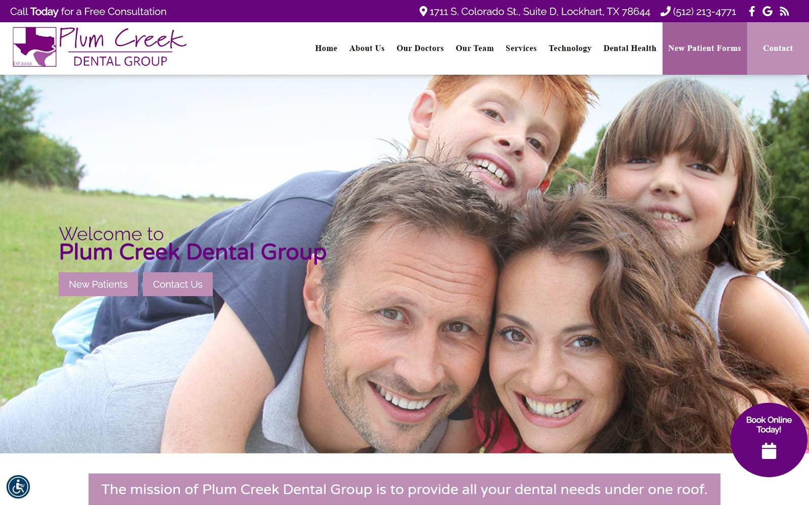 plumcreekdental.com screenshot