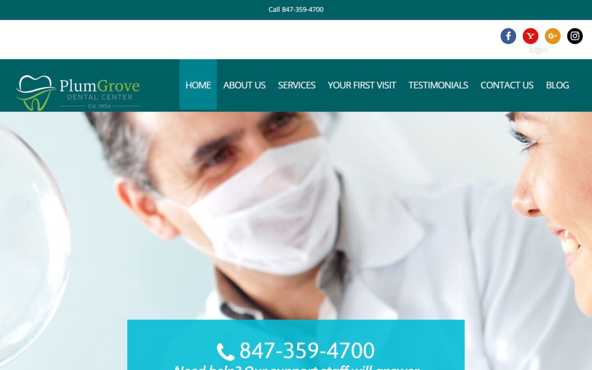 plumgrovedental.com screenshot