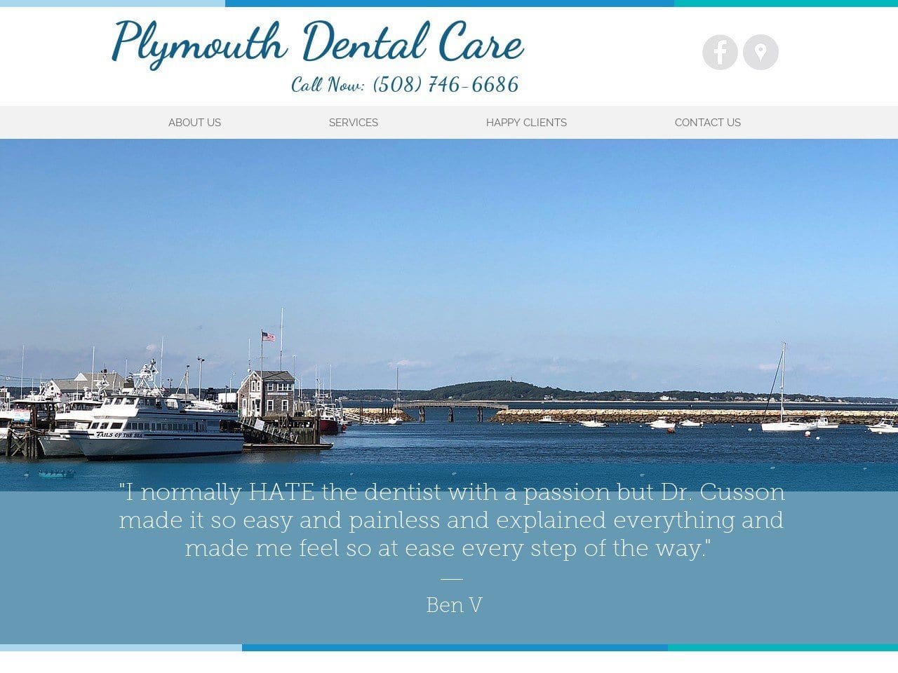 Plymouth Dental Care Website Screenshot from plymouthdentalcare.net