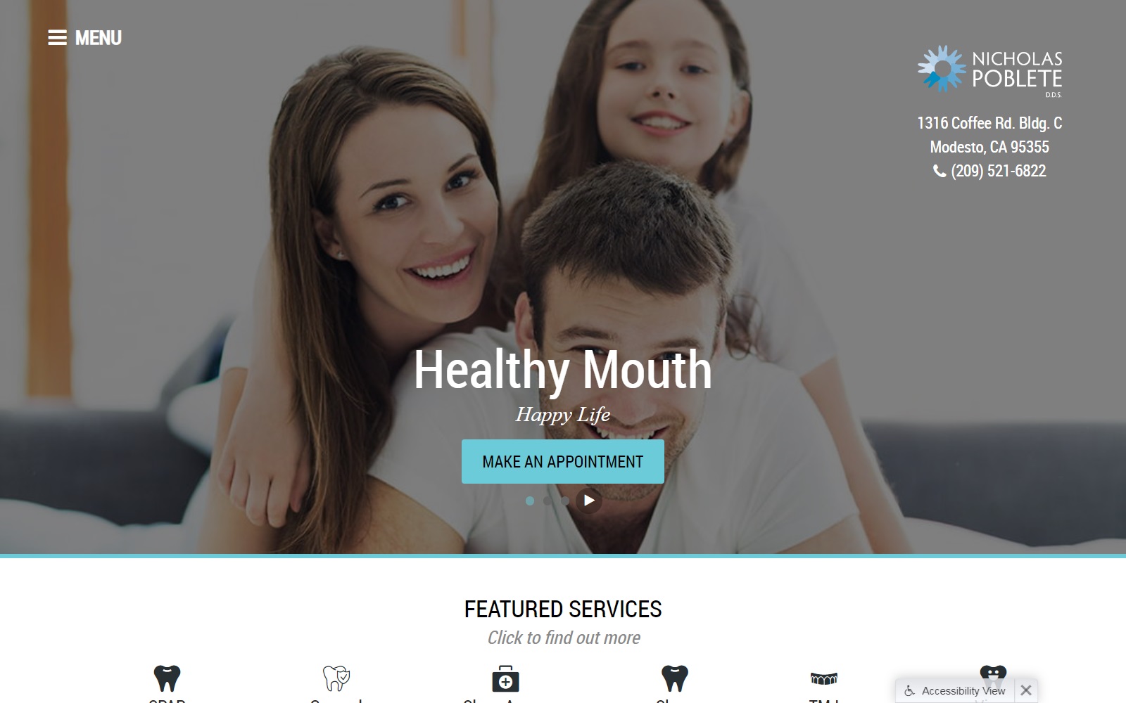 pobletedental.com screenshot