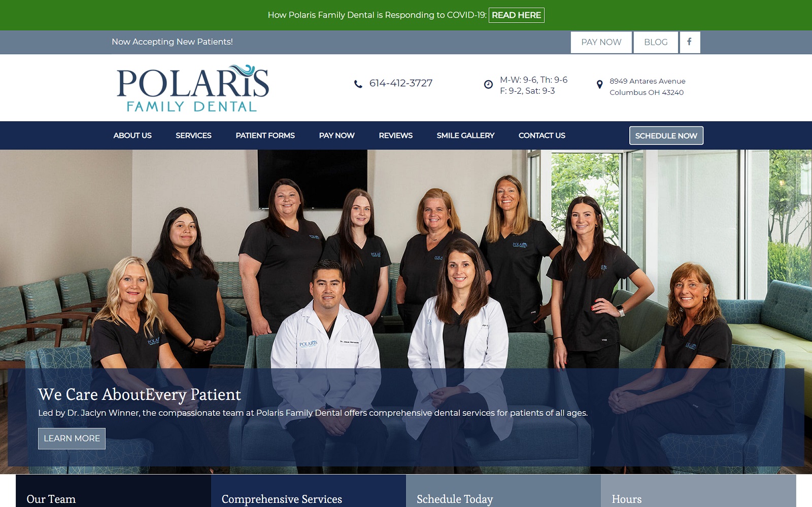 polarisfamilydental.com screenshot