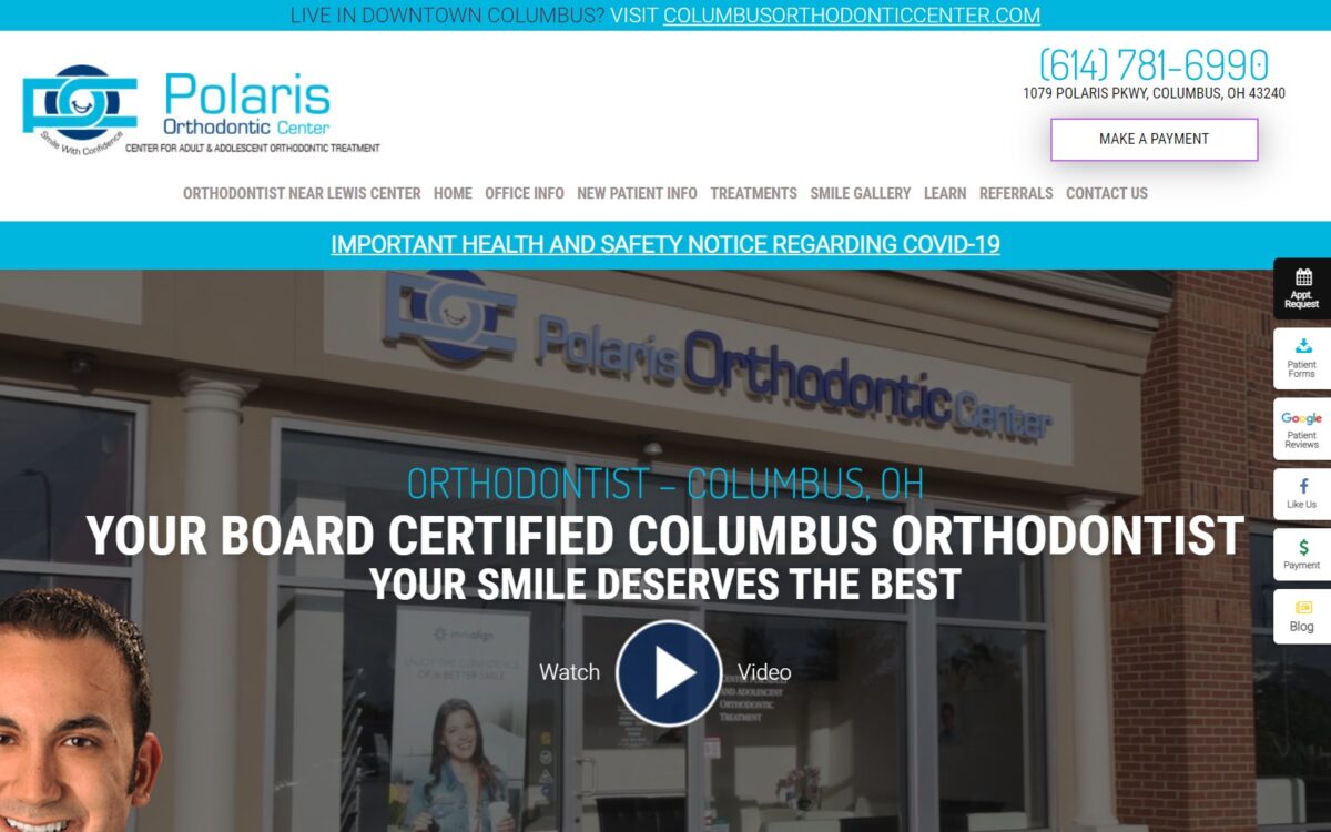 polarisorthodonticcenter.com screenshot