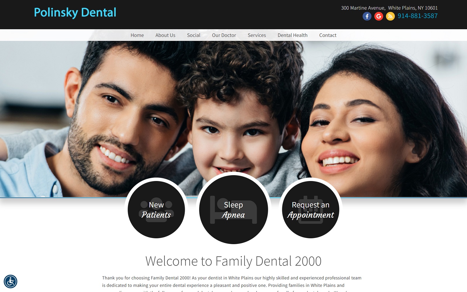 polinskydental.com screenshot