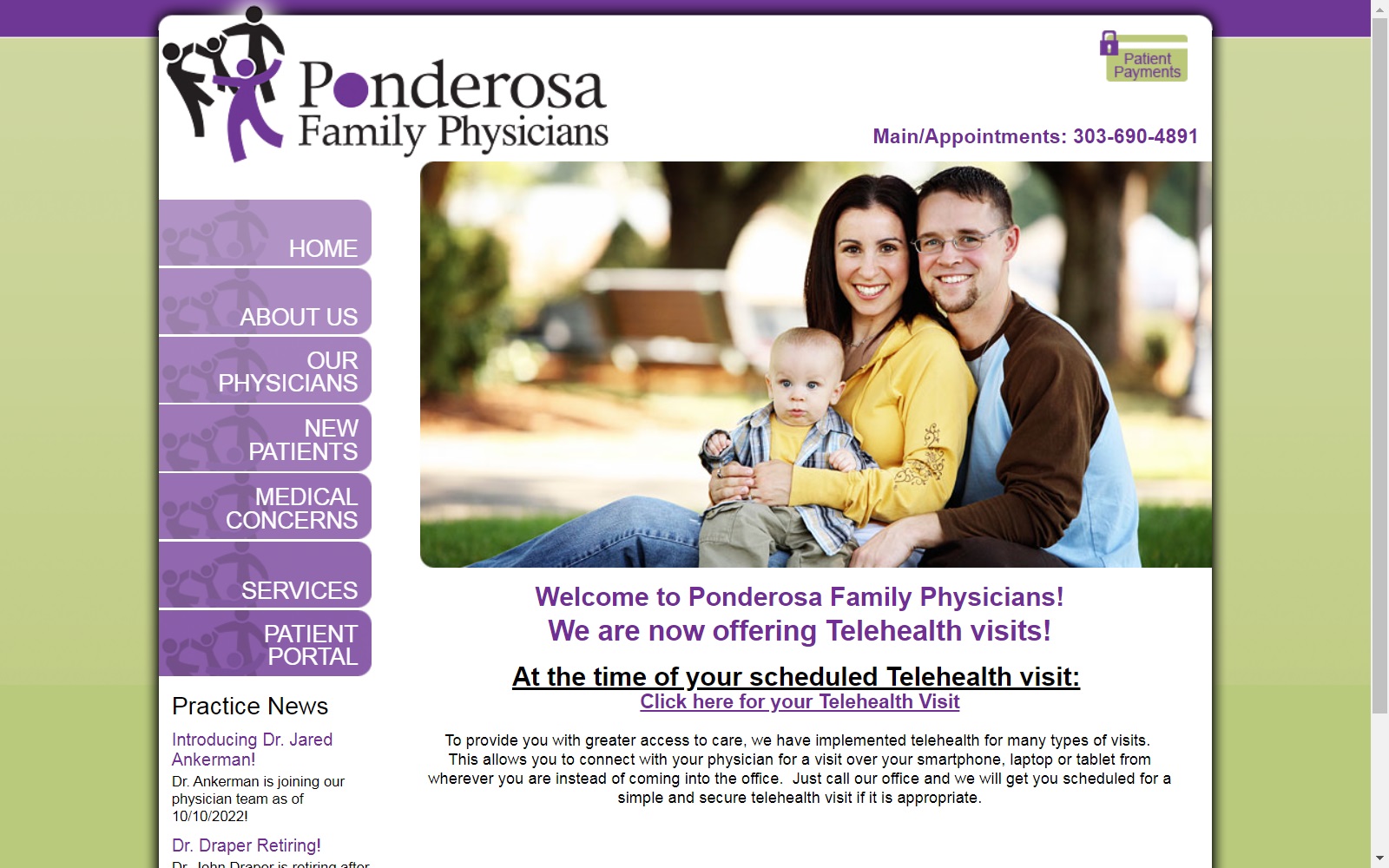 ponderosafamily.com screenshot