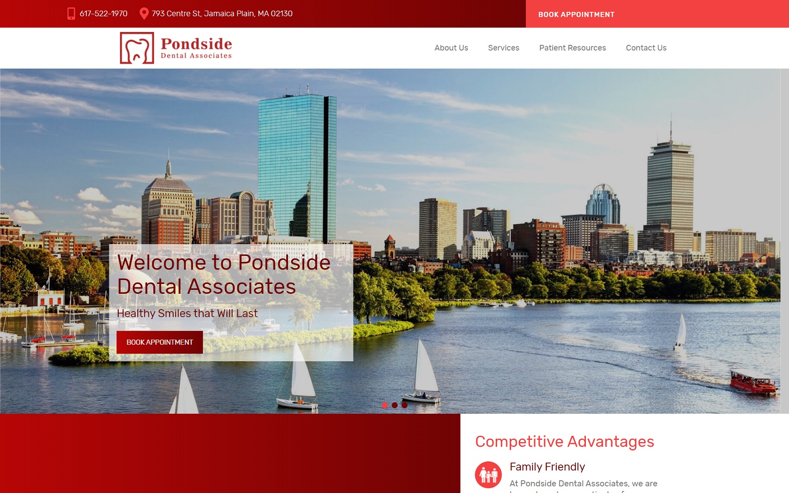 pondsidedental.com screenshot