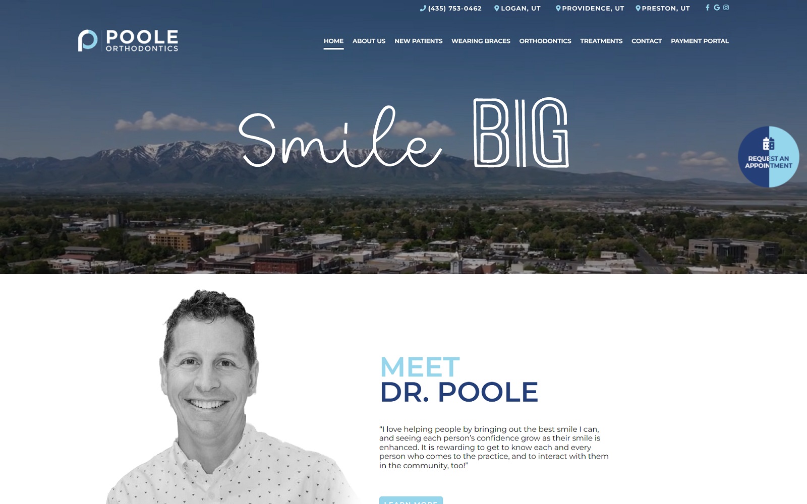 pooleortho.com screenshot