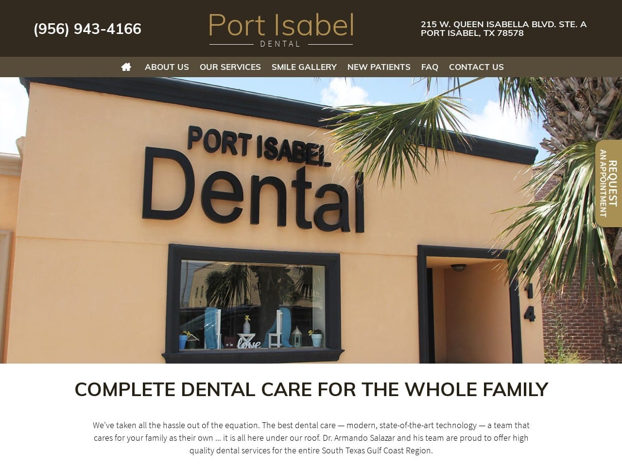 Port Isabel Dental Assoc Website Screenshot from portisabeldental.com