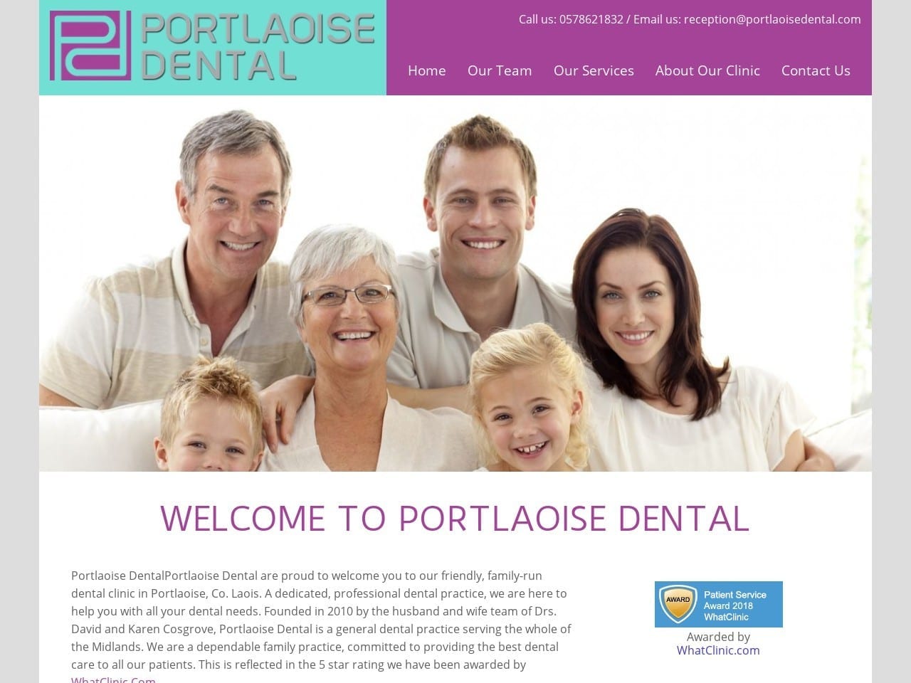 Portlaoise Dental Website Screenshot from portlaoisedental.com