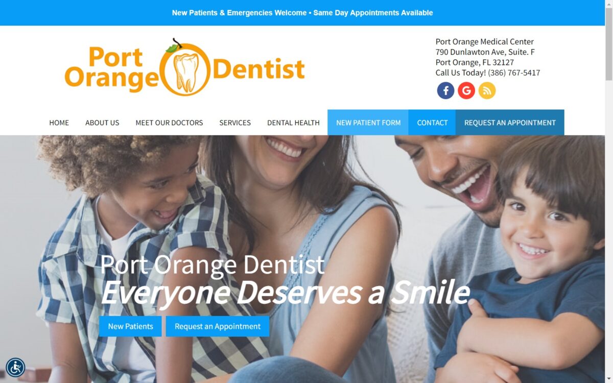 portorangedentist.com screenshot