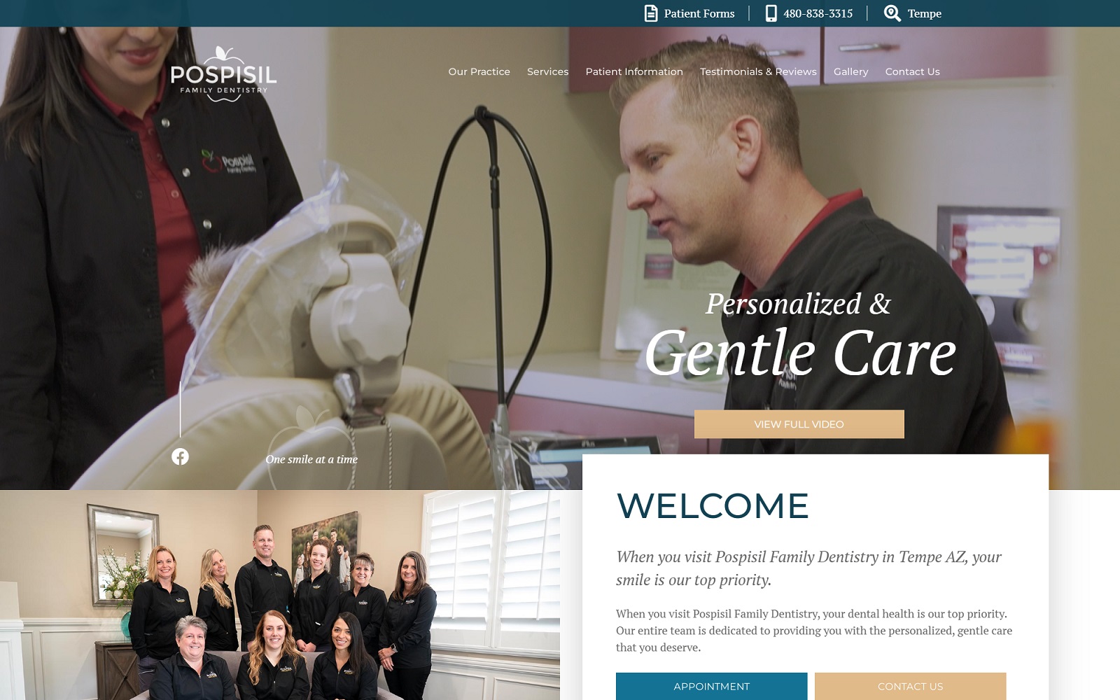 pospisilfamilydentistry.com screenshot