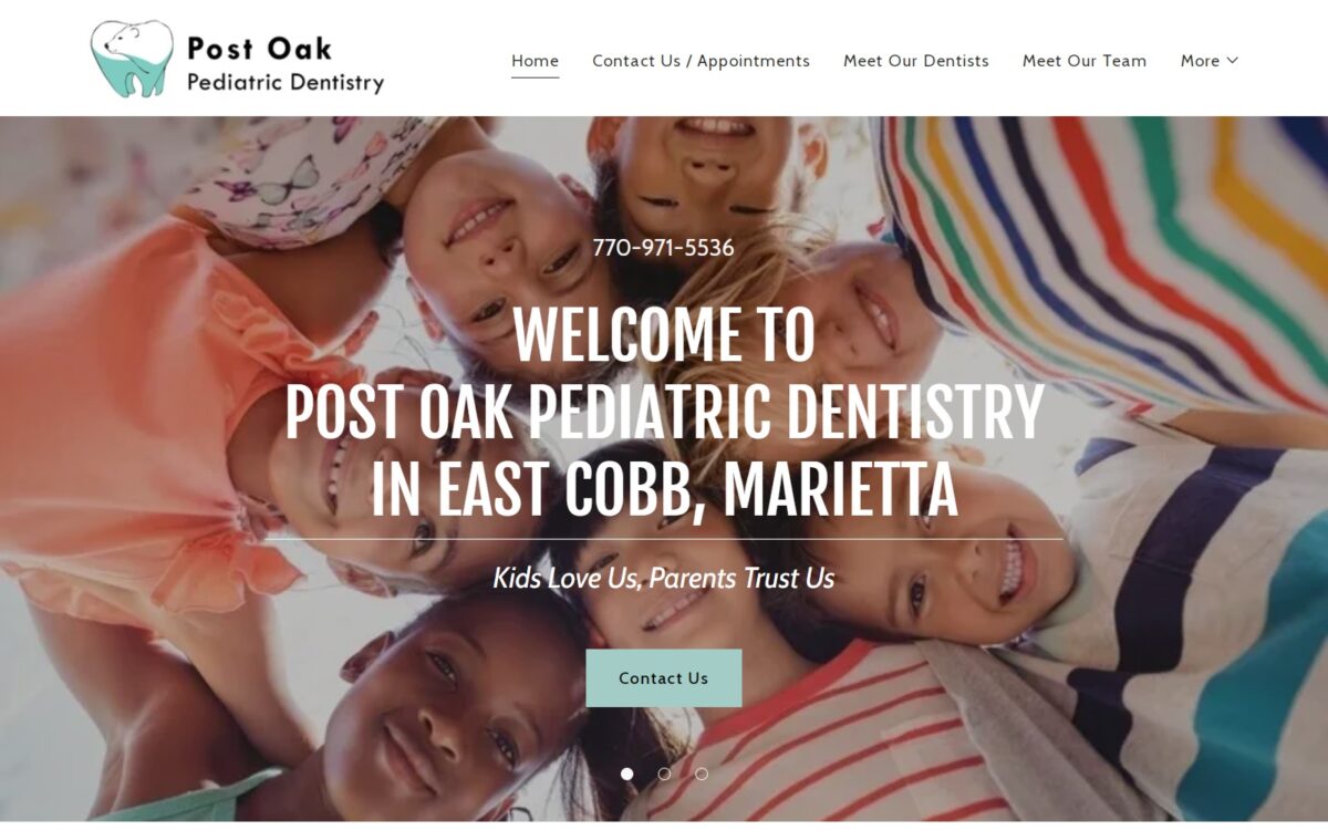 postoakpediatricdentistry.com screenshot