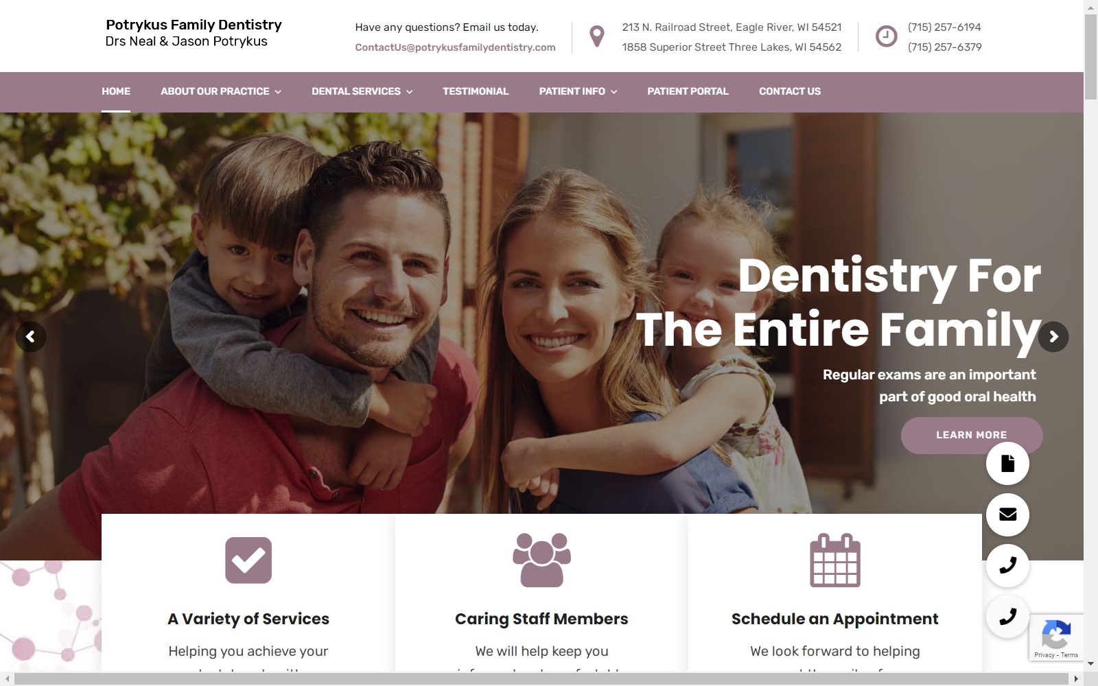 potrykusfamilydentistry.com screenshot