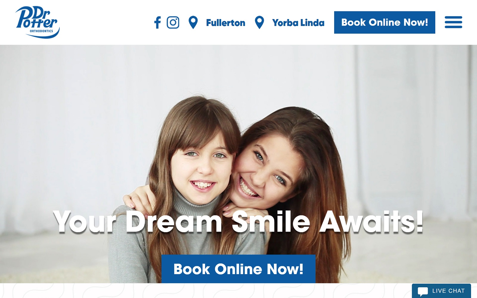 potterorthodontics.com screenshot