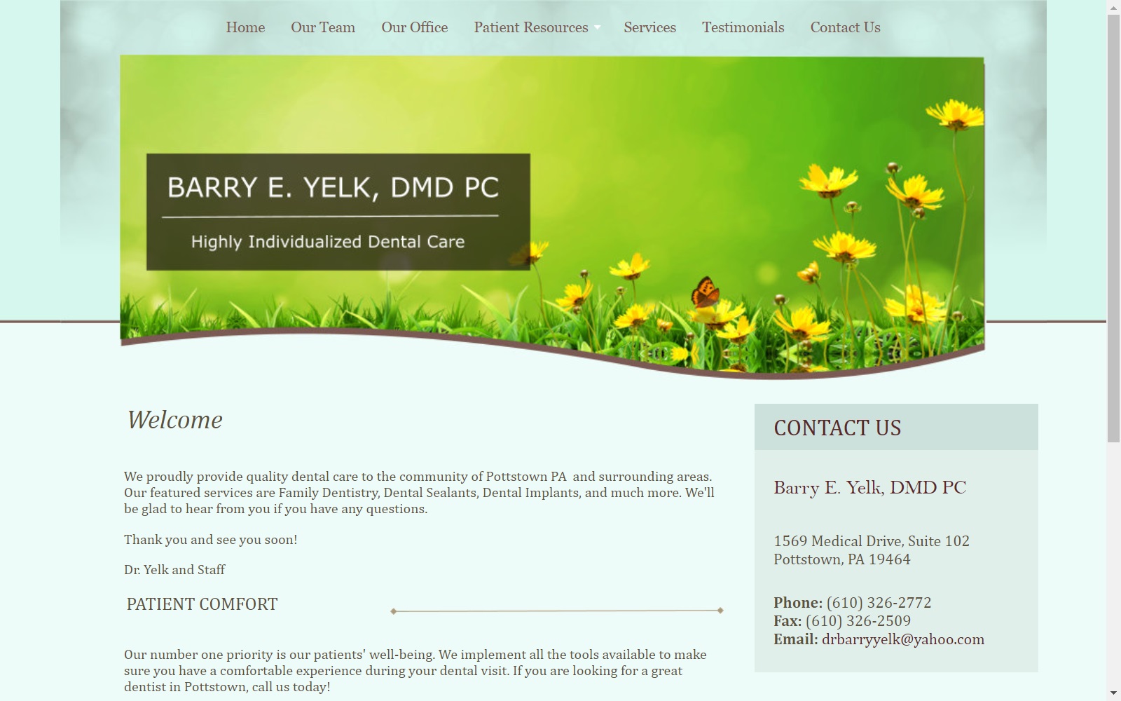 pottstowndentistry.com screenshot