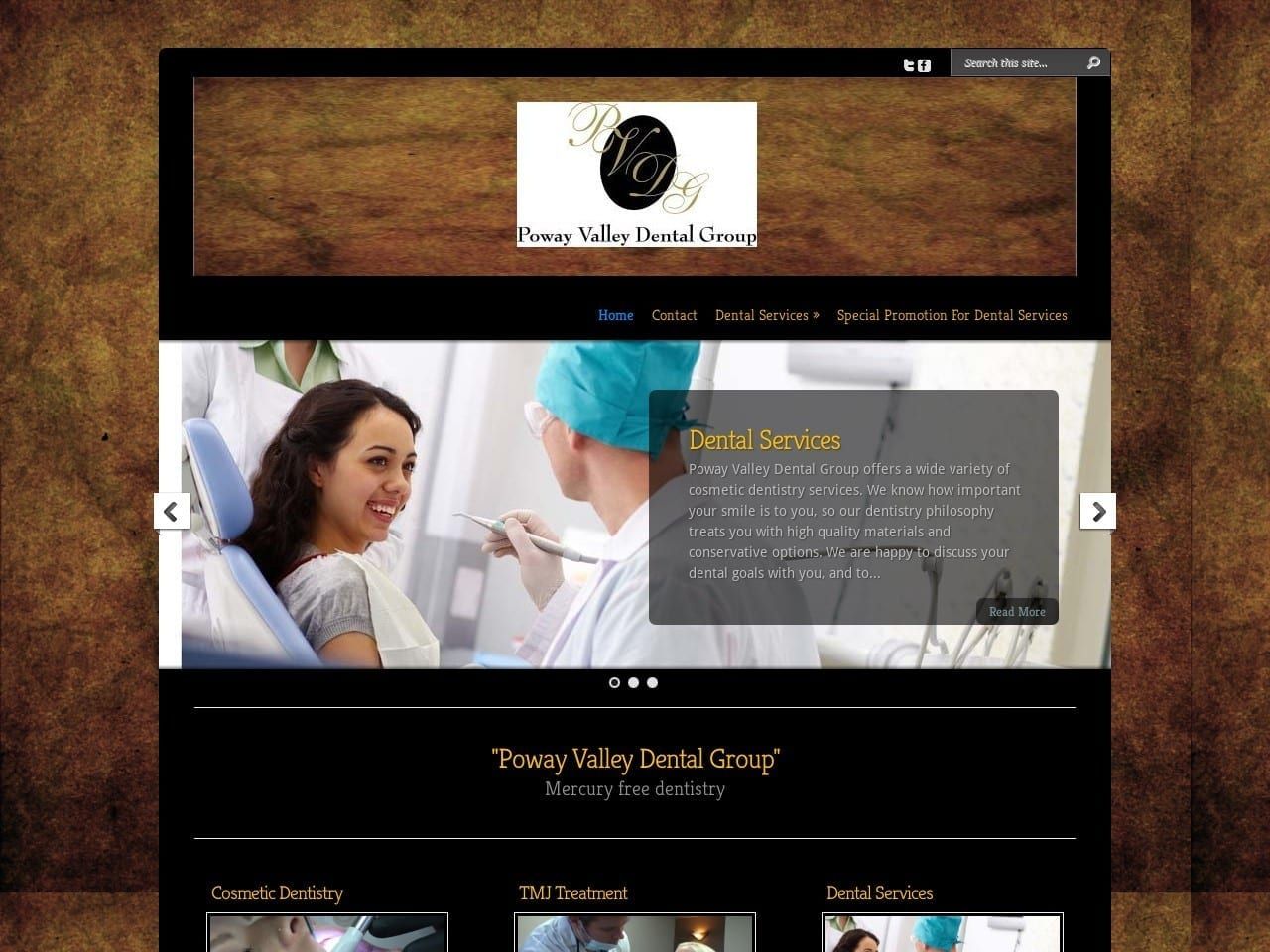 Poway Valley Dental Group Website Screenshot from powayvalleydentalgroup.com