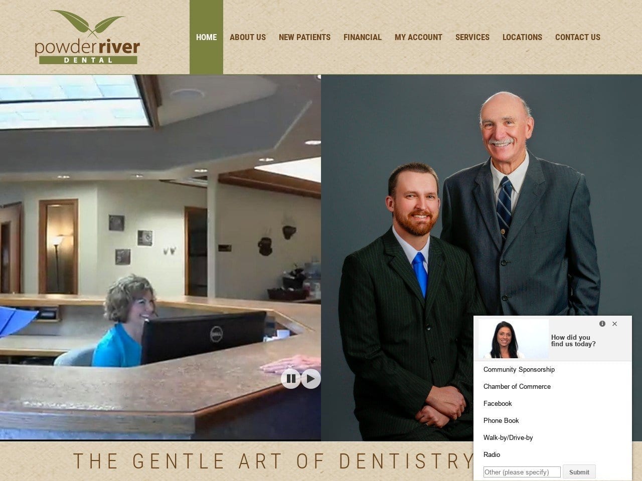 Powder River Dental Associates Website Screenshot from powderriverdental.com