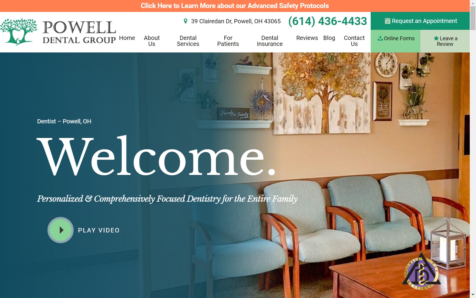 powelldentalgroup.com screenshot