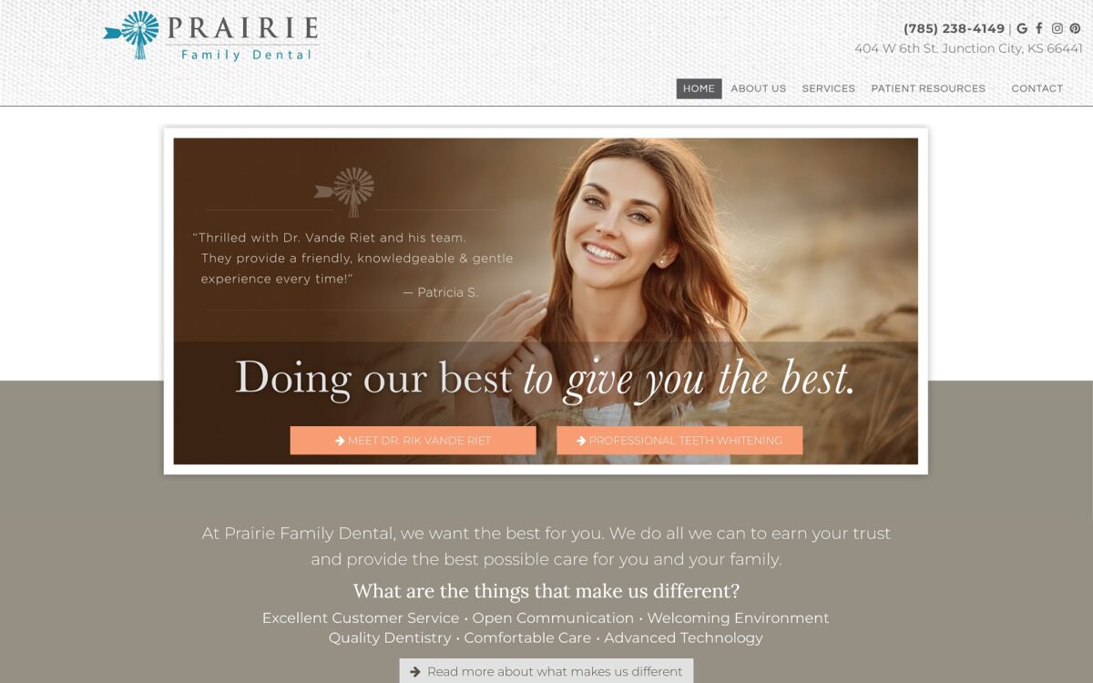 prairiefamilydental.com-screenshot