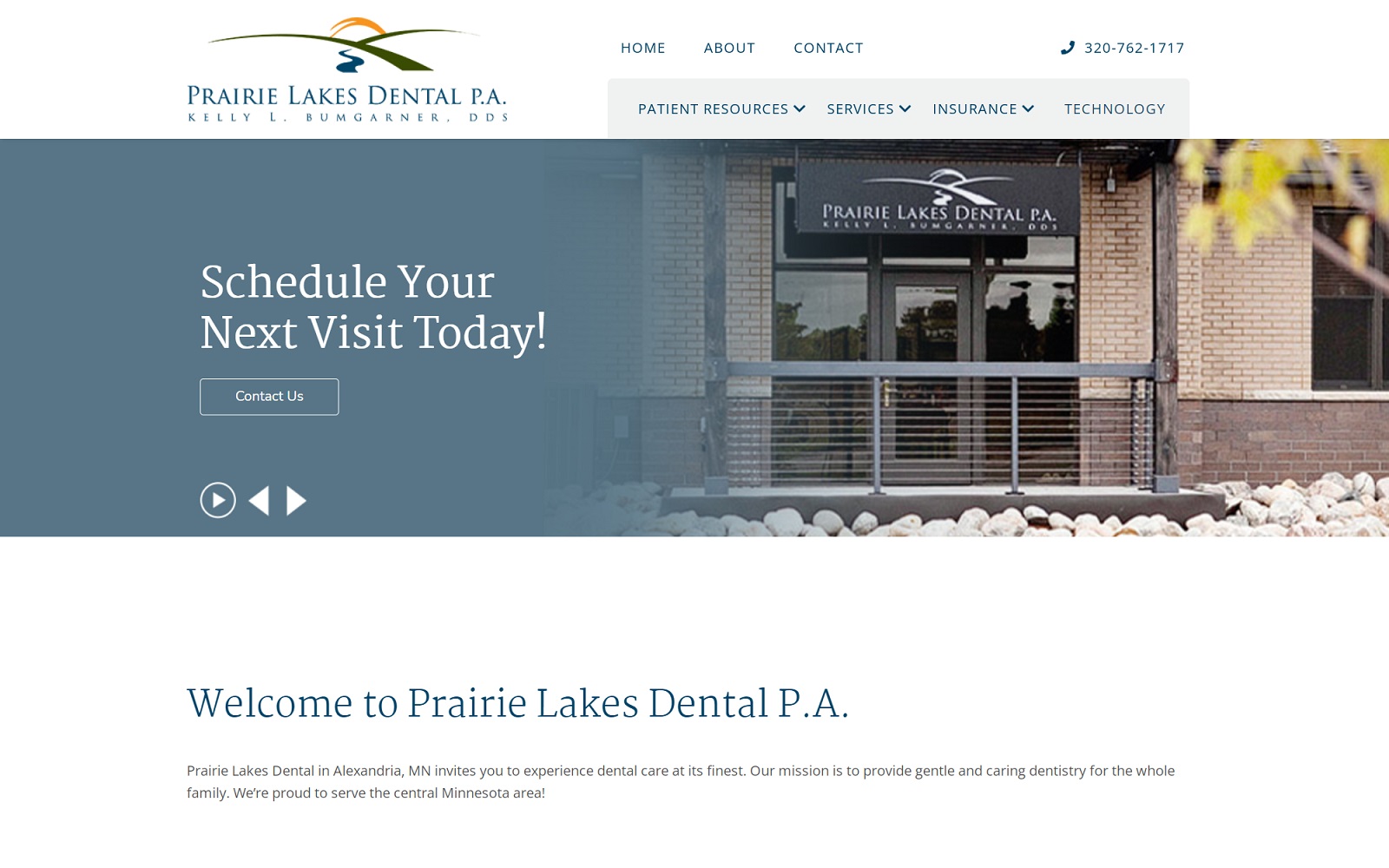 prairielakesdental.com screenshot