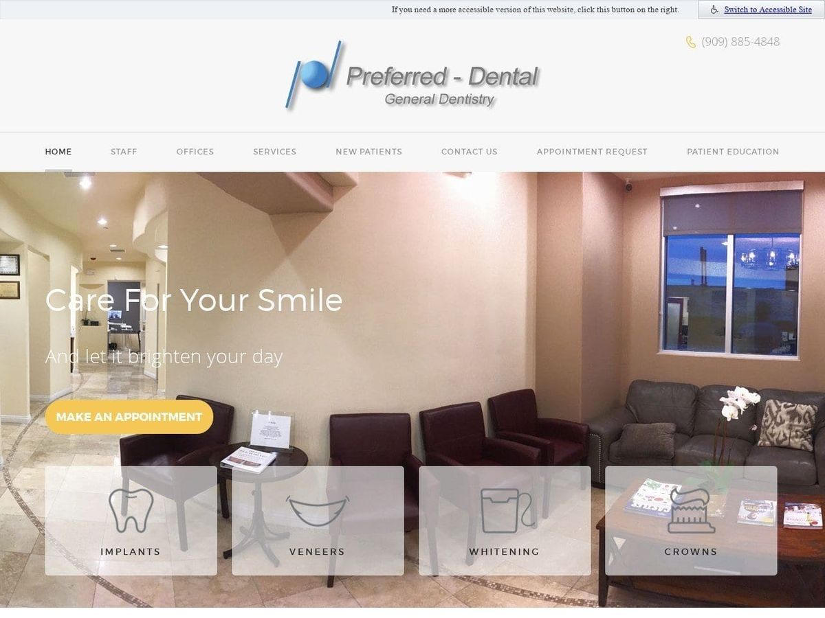 Preferred Dental Website Screenshot from preferred-dental.com