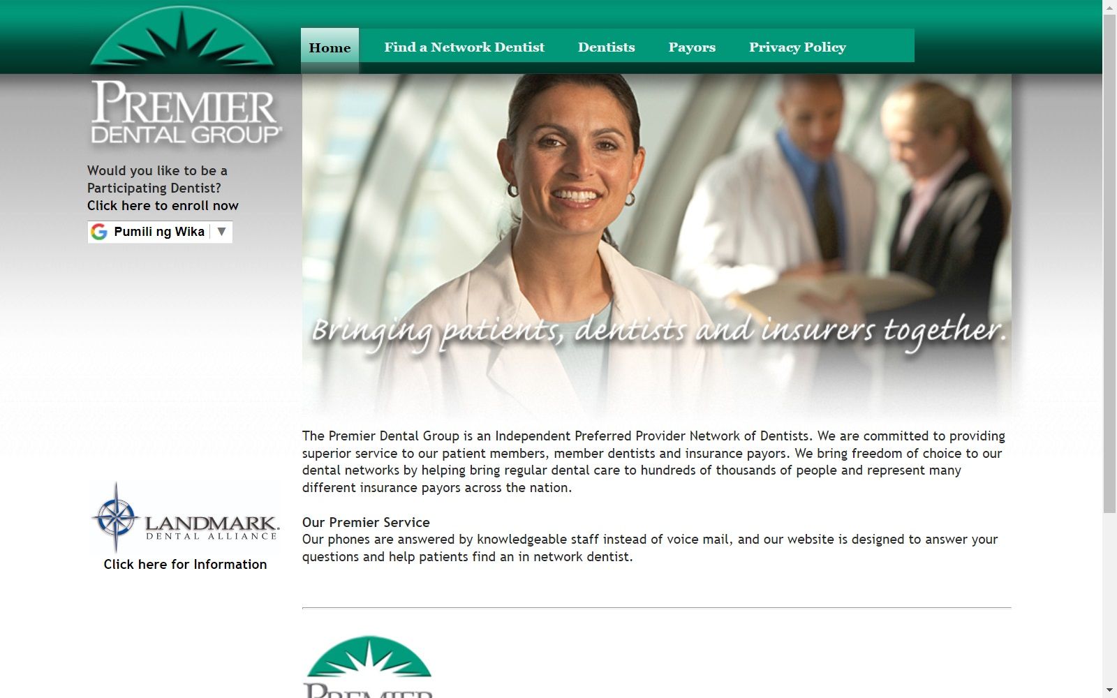 premier-dental.com screenshot