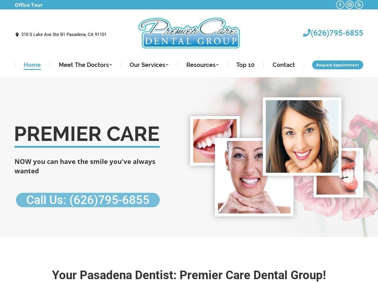 Premier Care Dental Group Website Screenshot from premiercaredentalgroup.com