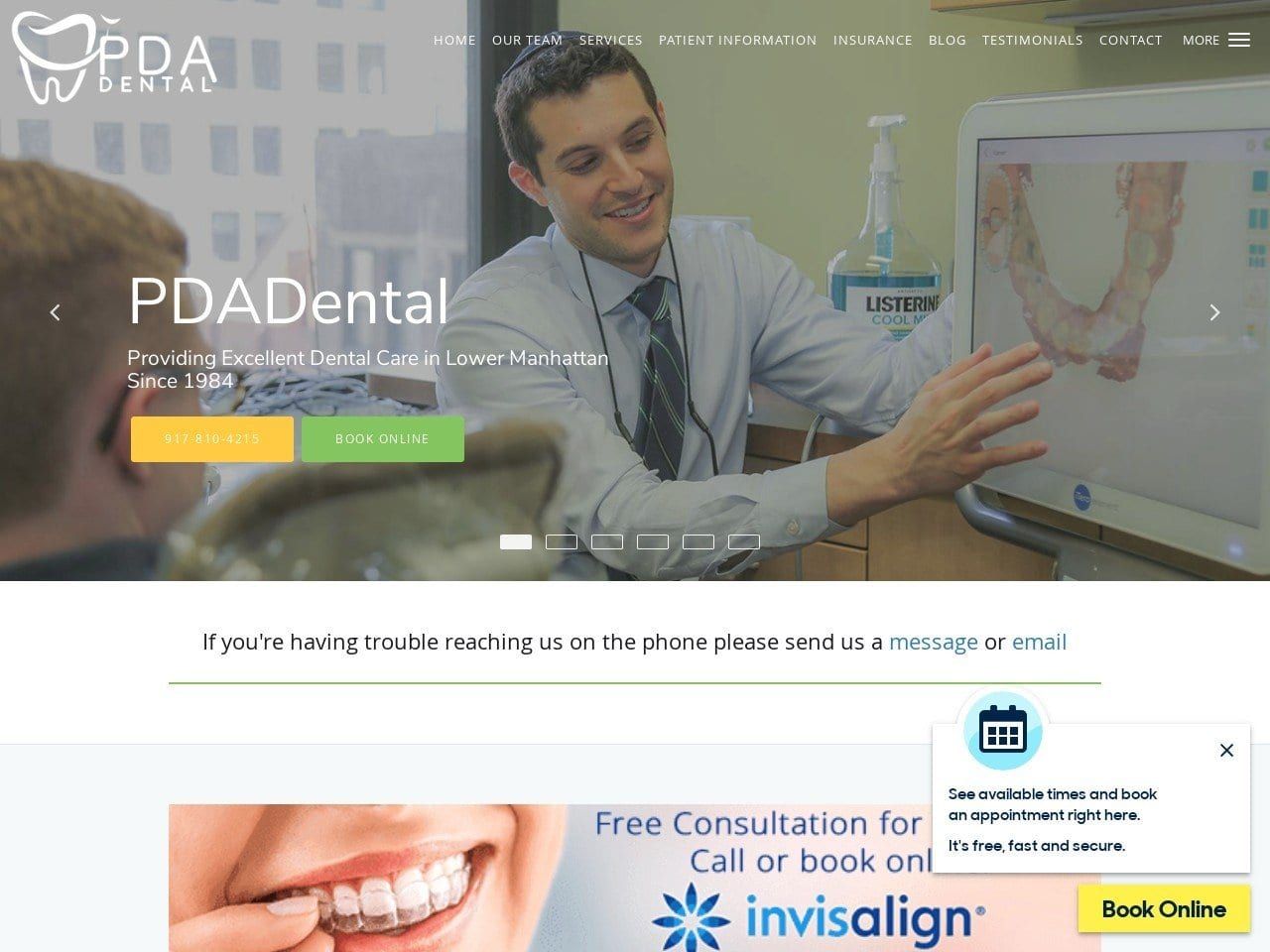 Premier Dental  Associates Website Screenshot from premierdentalassociates.com