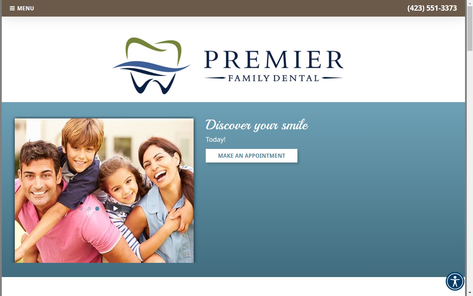 premierdentaltn.com screenshot