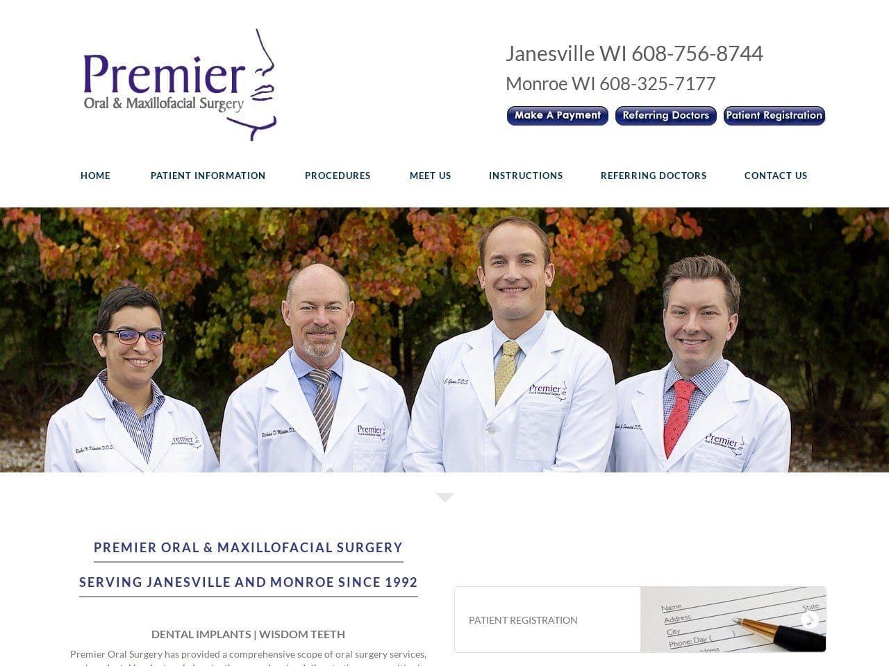 Premier Oral Surgery Cisler Terry D DDS Website Screenshot from premieroralmaxsurgery.com