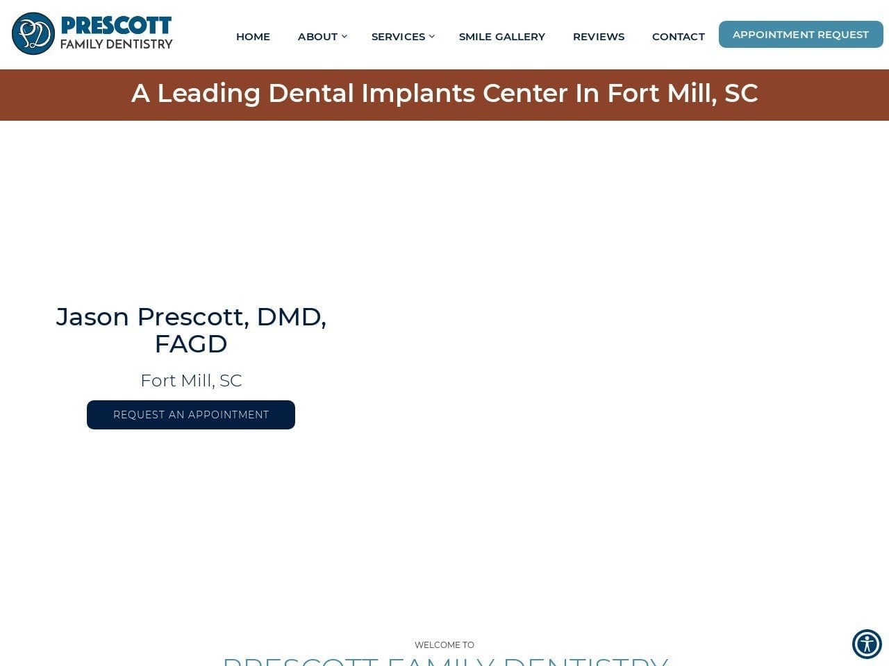 Prescott Family Dentist Website Screenshot from prescottfamilydentistry.com