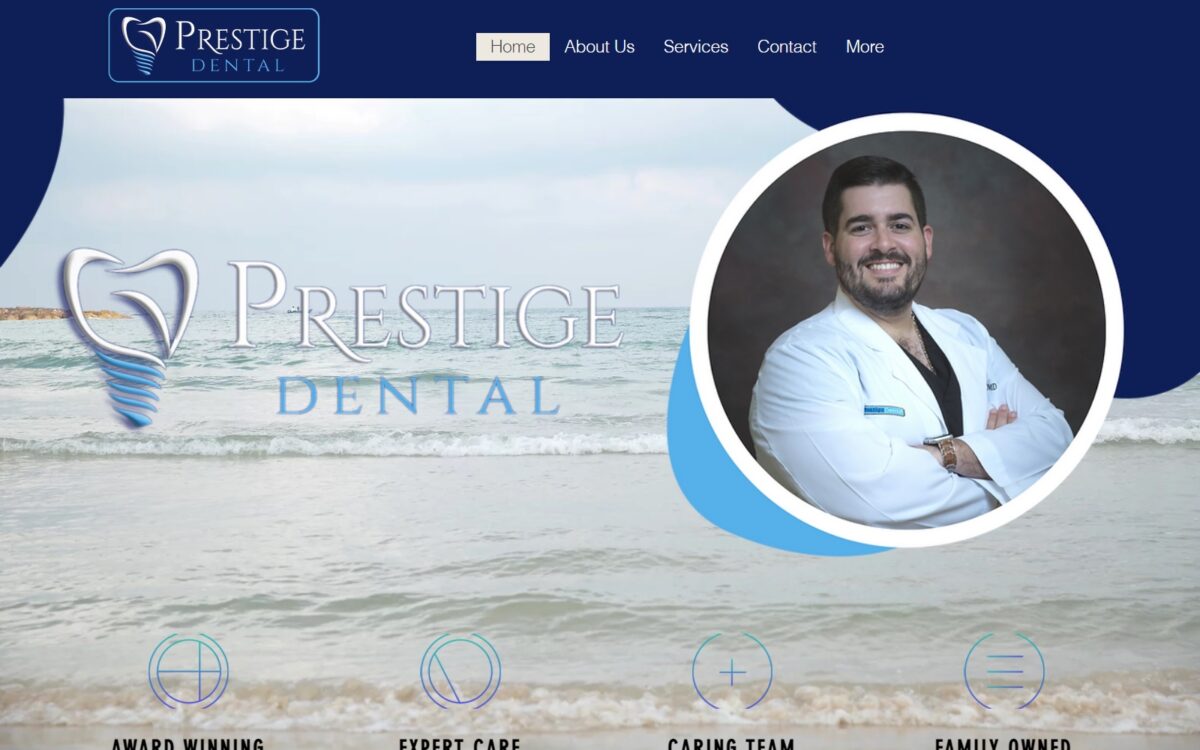 prestigedentalsarasota.com screenshot