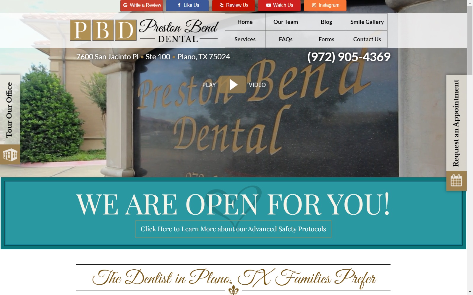 prestonbenddental.com screenshot