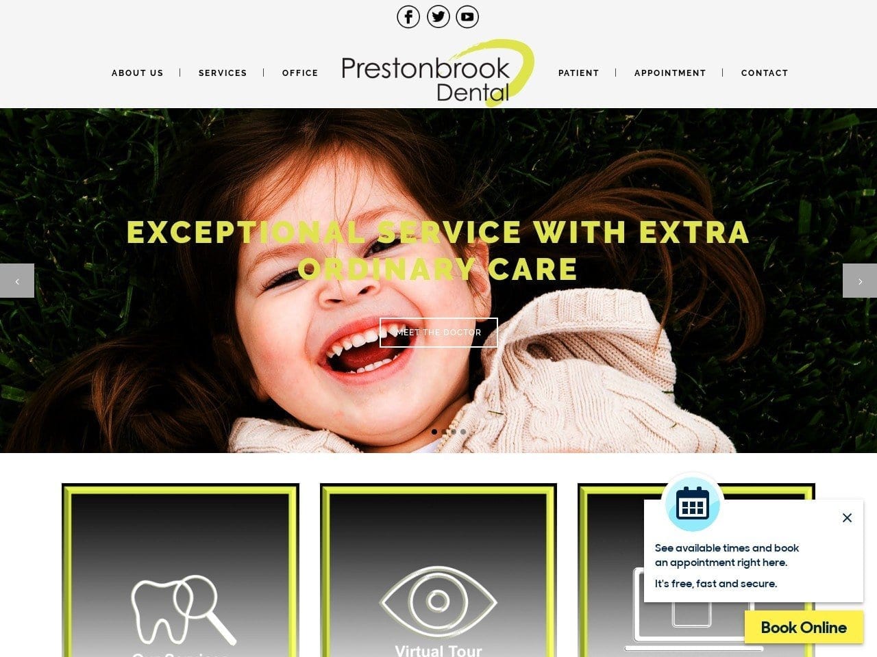 Prestonbrook Dental Website Screenshot from prestonbrookdental.com