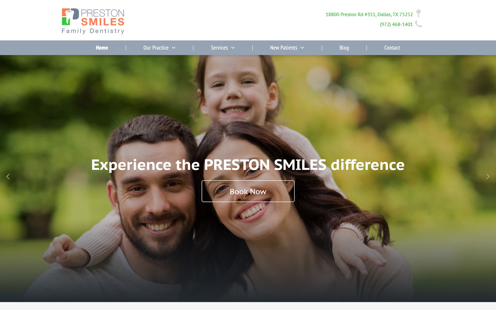 prestonsmilesdfw.com screenshot