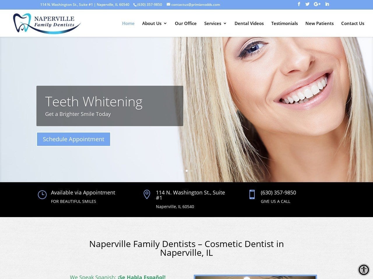 Family Dentistry Primiano Nicholas DDS Website Screenshot from primianodds.com