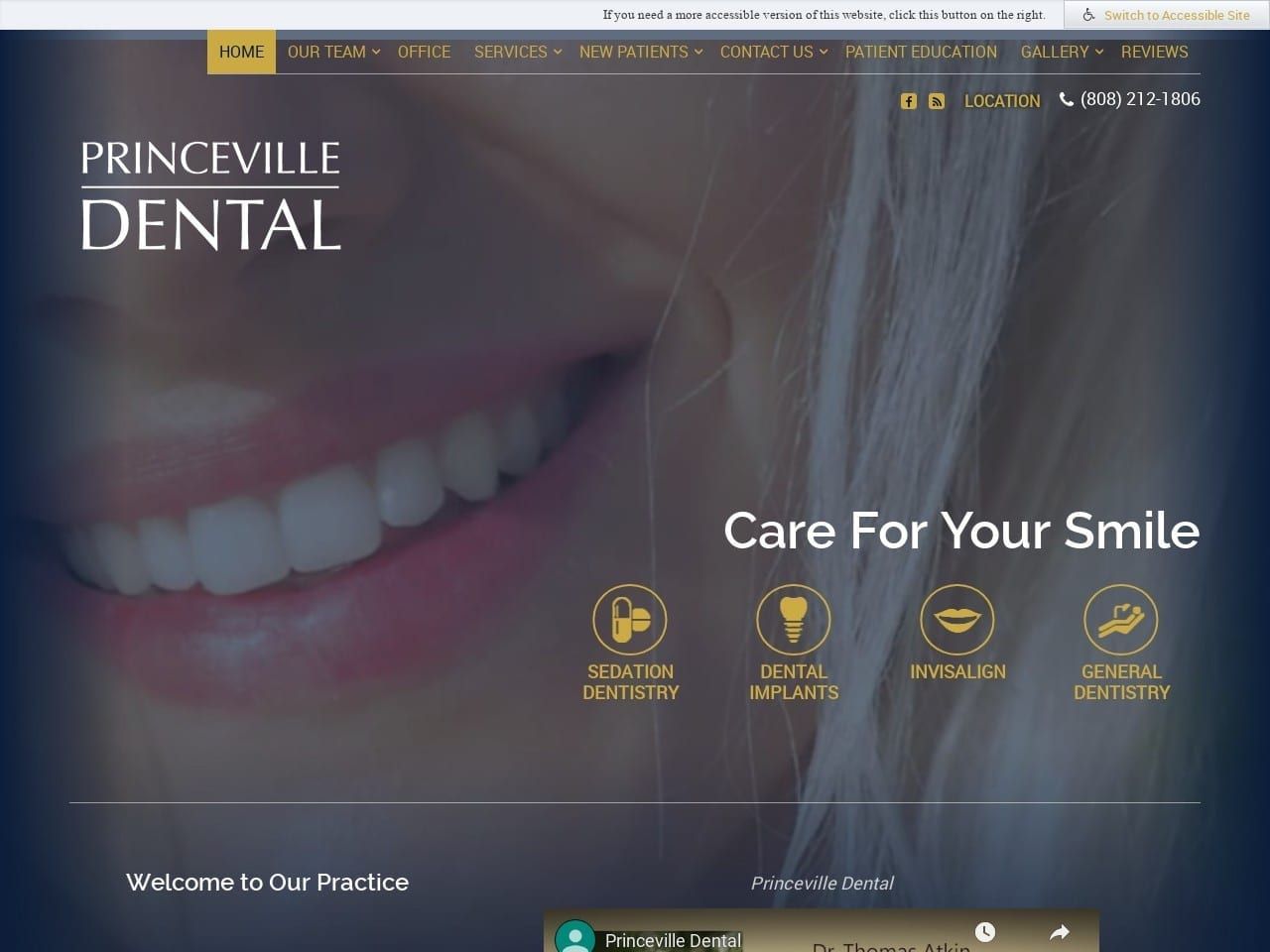 Princeville Dental Website Screenshot from princevilledental.com