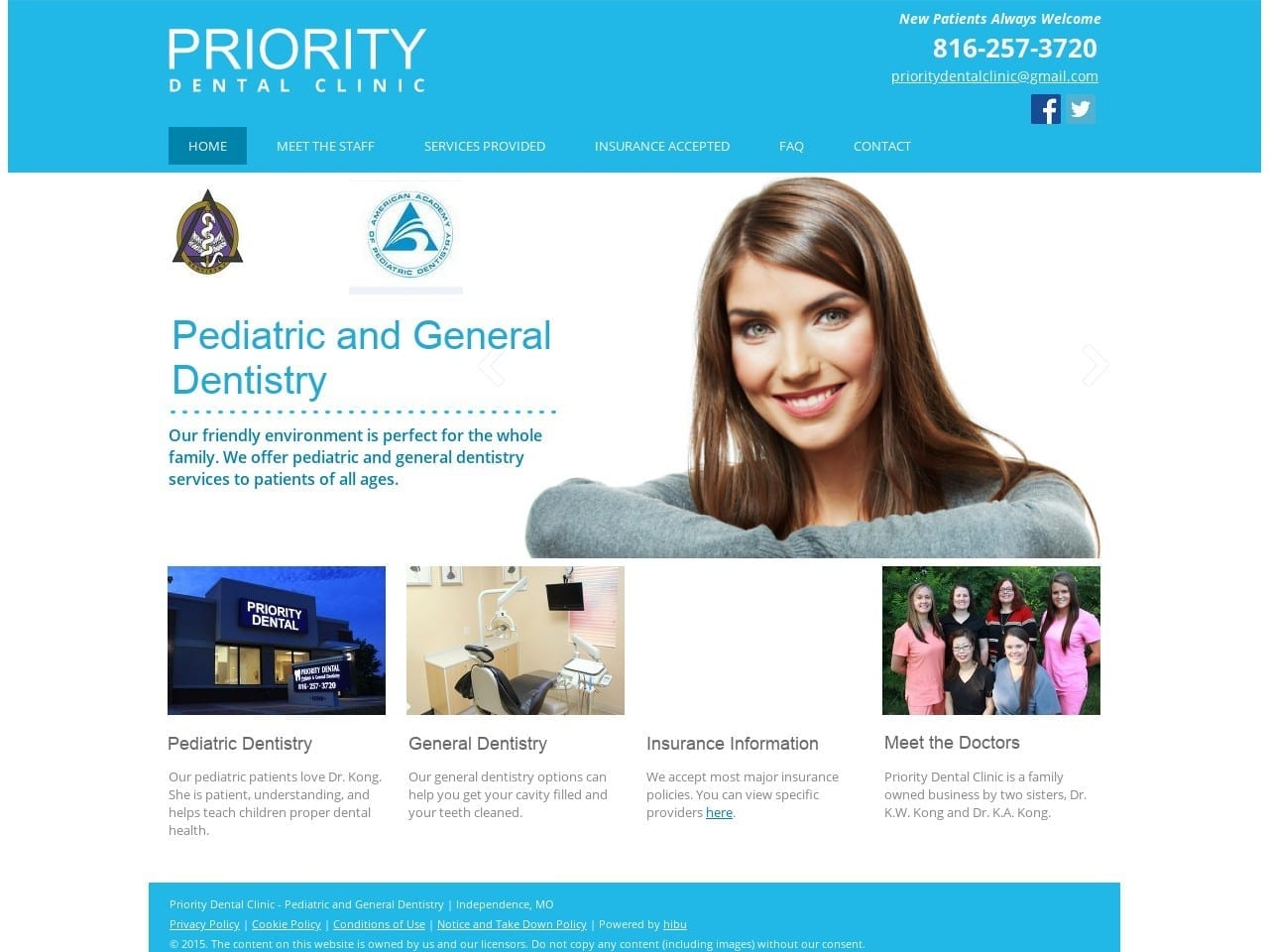 Priority Dental Website Screenshot from prioritydentalkc.com