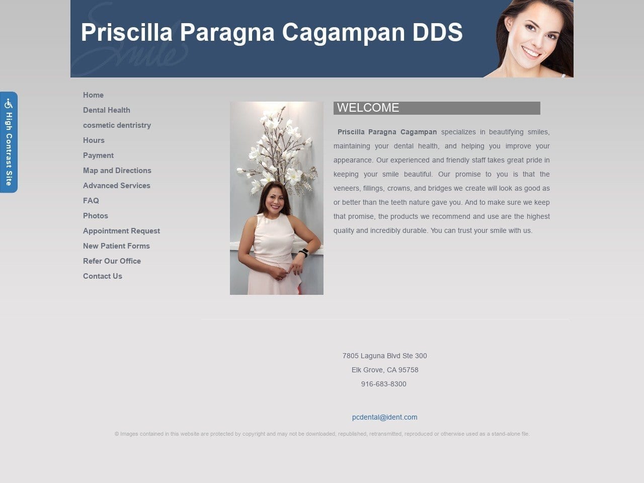 Cagampan Priscilla DDS Website Screenshot from priscillacagampandds.com