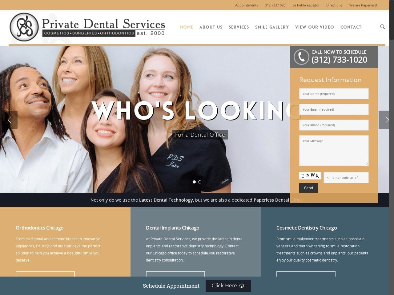 Kenneth E Brooks II DDS Website Screenshot from privatedentalservices.net