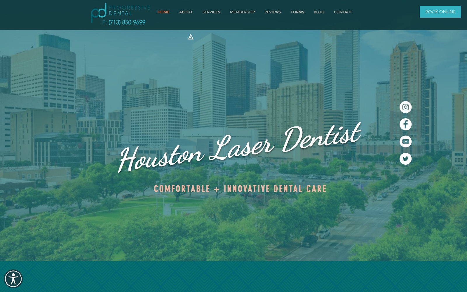 progressivedentalhouston.com screenshot