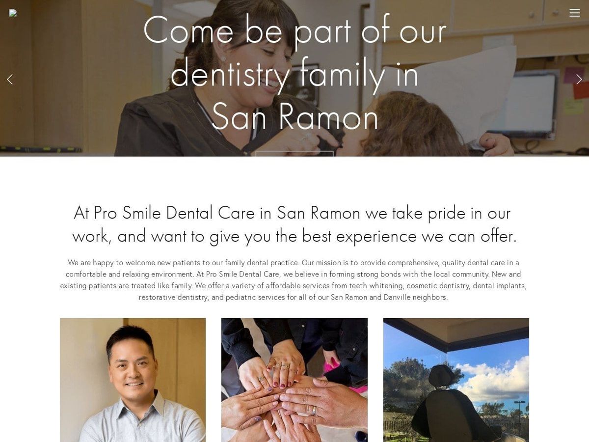 Dr. Anthony H. Nguyen DDS Website Screenshot from prosmiledentalcare.com