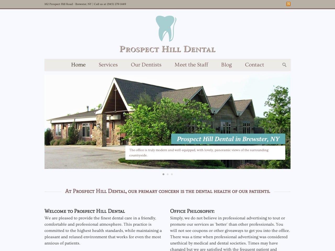 Prospecthill Dental Website Screenshot from prospecthilldental.com