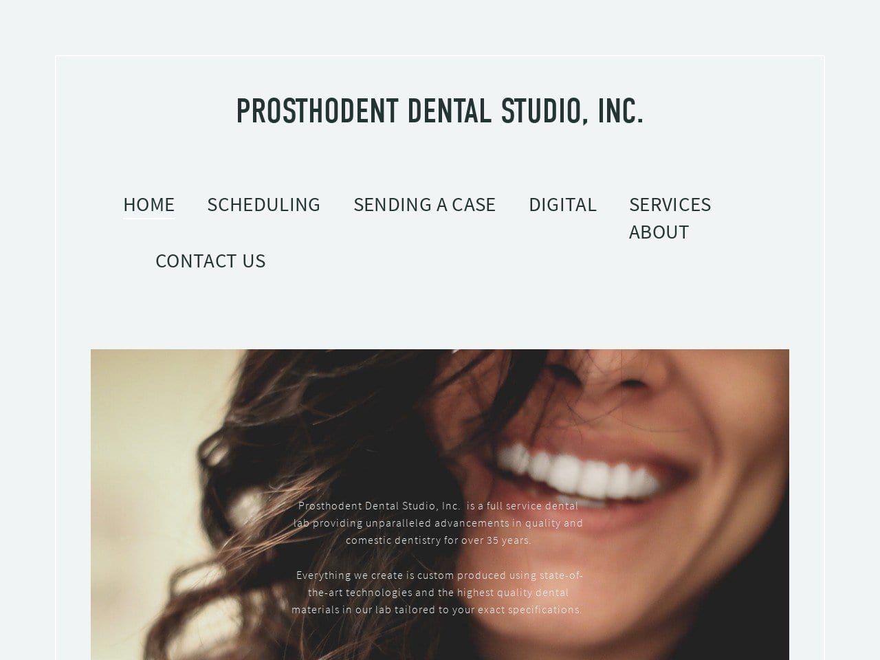 Prostho Dent Website Screenshot from prosthodent.com
