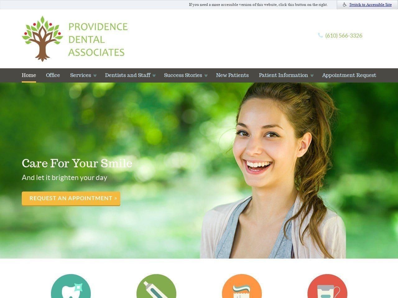 Providence Dental  Associates Website Screenshot from providencedentalassociates.com