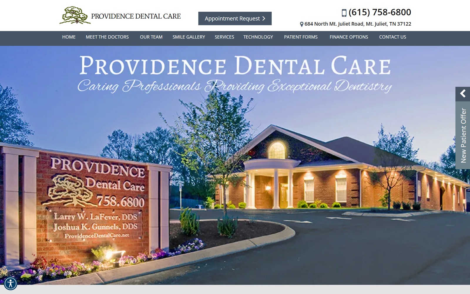 providencedentalcare.net screenshot