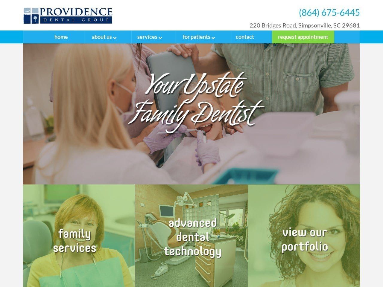 Providence Dental Group Website Screenshot from providencedentalgroup.com