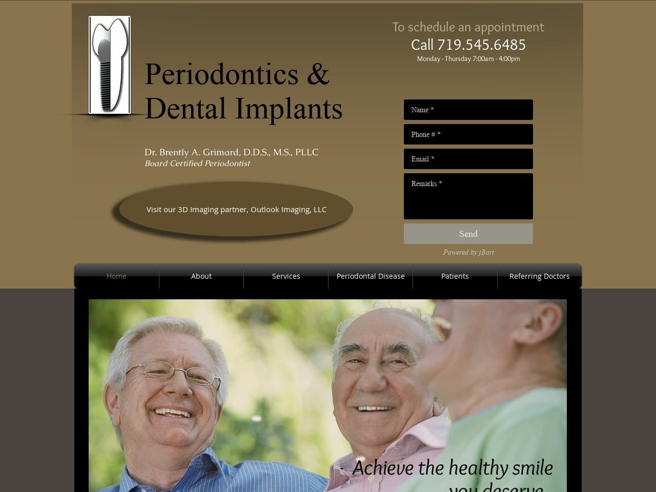 Pueblo Dental Implants Website Screenshot from pueblodentalimplants.com