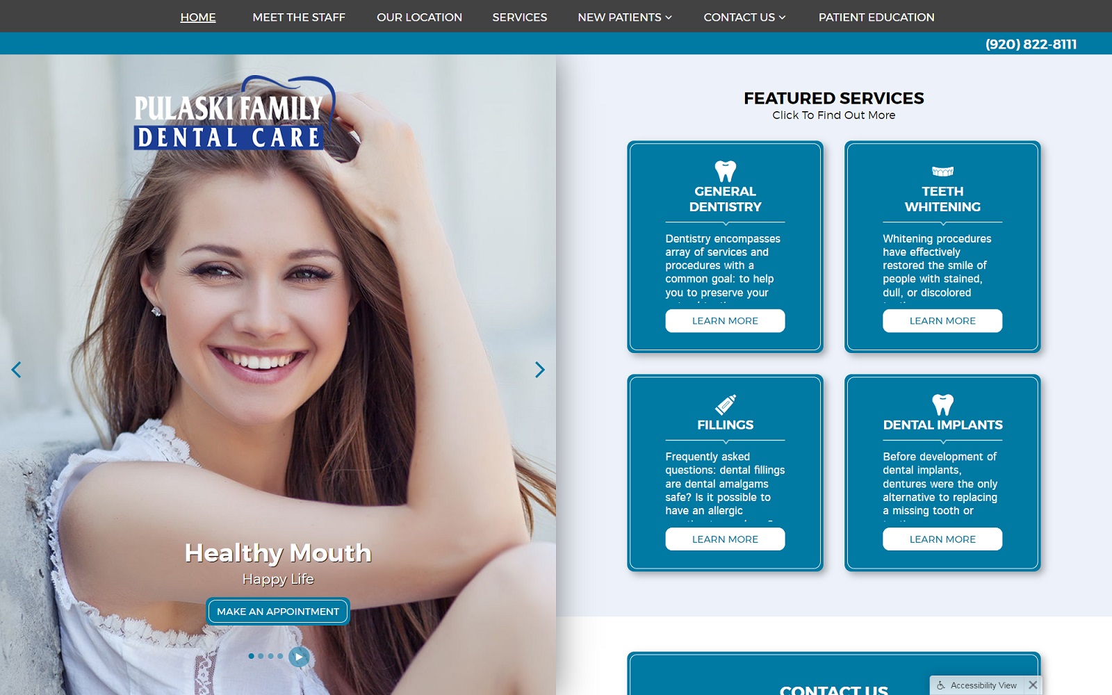 pulaskifamilydentalcare.com screenshot